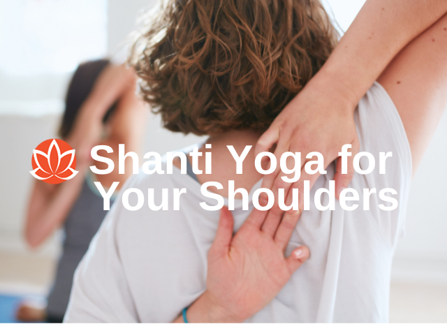 women doing yoga exericises for shoulders