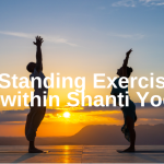 two people practising shanti yoga