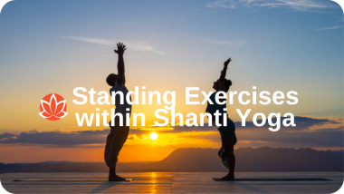 two people practising shanti yoga