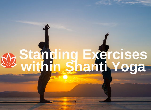 two people practising shanti yoga